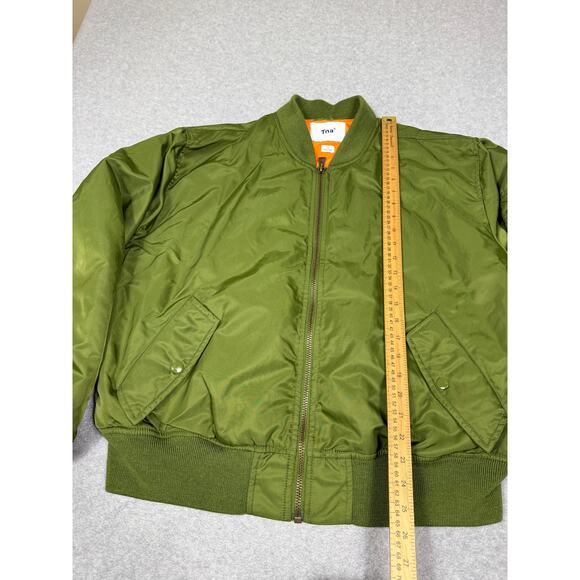 Aritzia TNA Womens Size L Down Tahoe Bomber Jacket Green - Picture 5 of 12
